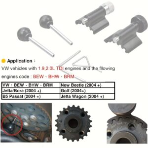 6pcs VW/Audi/Skoda TDI Engine Crankshaft Timing Lock Set Material: Conductive