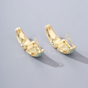 Zircon Copper Irregular Earrings Ear Clips Women