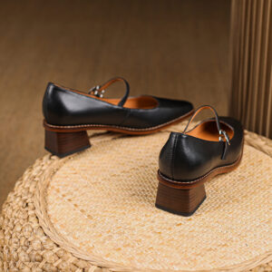 Retro Chunky-heeled Elegant Womens Shoes