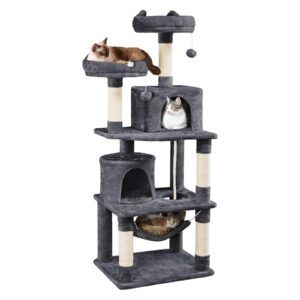 Vertical Cat Tree With Integrated Cat Bed