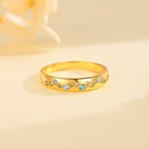 S925 Sterling Silver Ring Jewelry With A Starry Sky Design