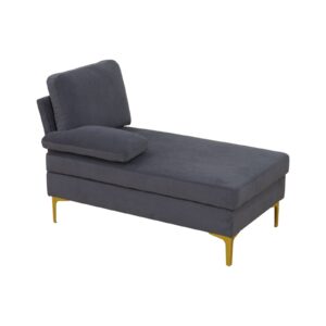 Pickup Only--Deep Grey Fluffy Fabric U-shaped 3-Piece Living Room Sofa Set