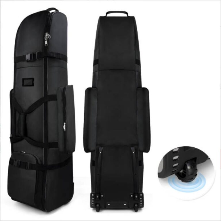 Golf Travel Bag With Wheels, Oxford Cloth Wear-Resistant Soft Sided Foldable Golf Club Bag Covers, For Airlines Golf Aviation Bag