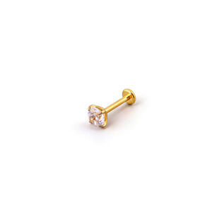 Titanium Alloy 18K Gold-Plated 5A Zircon Earrings