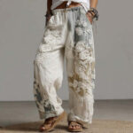 Retro-print Women's Casual Sweatpants