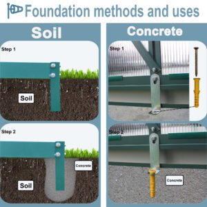 Polycarbonate Greenhouse,6x 8 Heavy Duty Walk-in Plant Garden Greenhouse For Outdoor