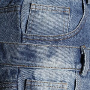 Casual Faux Two-piece Ripped Jeans