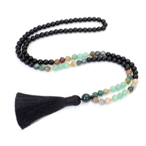 Summer Black Tassel Long Necklace