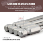 50-Piece Magnetic Screwdriver Bit Set With Extra Long Bits And Portable Case Building Supplies