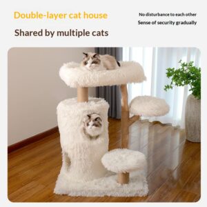 Solid Wood Space-saving Cat Tree