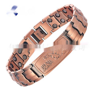 Retro European And American Style Fashion Mens Eagle Red Copper Magnetic Energy Bracelet