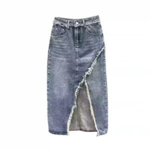 High-waisted Figure-flattering Niche Mid-length A-line Skirt
