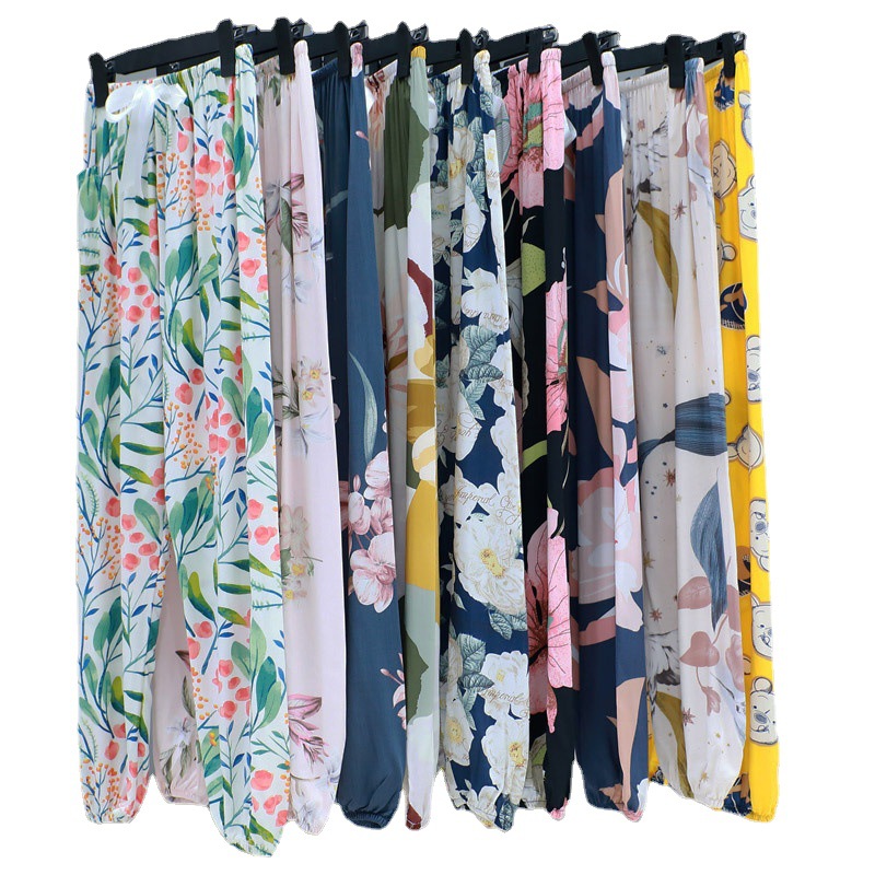 Plus-size Rayon Beach Mosquito-proof Cotton-look Pajama Pants - Image 27