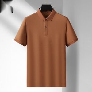 Cotton Mercerized Mens Polo Shirt High-End Feel Pure Cotton Lap