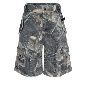 Washed Branch Camouflage Five-point Pants