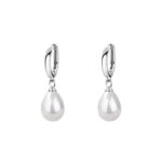 S925 Sterling Silver Vintage Elegant Water-drop Earrings, French Style For Women