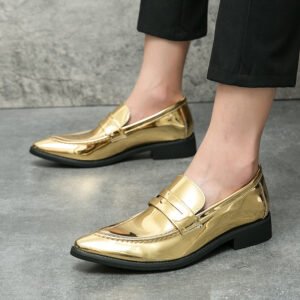 Men's Shoes, Pointed-toe Dress Shoes, Men's British-style Korean Loafers