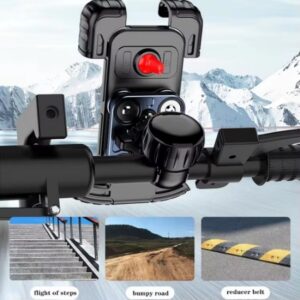 Universal Cell Phone Bike Holder 360 Degree Rotating Bicycle Motorcycle Cell Phone Holder For 5.1-6.8 Inch Cell Phones