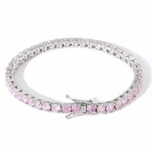 European And American-style Colorful Zircon Single-row Tennis Bracelet Jewelry