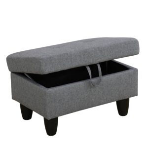 Pickup Only-Light Grey Linen Living Room Sofa Set