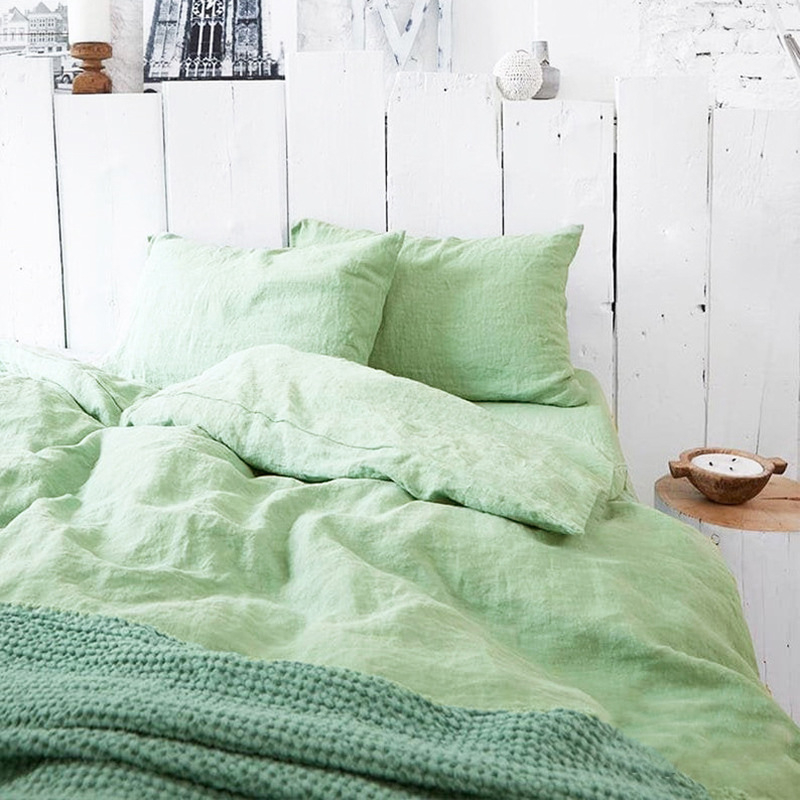 Japanese-style Washed Linen Four-piece Bedding Set Suitable For All Seasons - Image 7