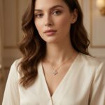 925 Sterling Silver Elegant Scrolled Diamond Clover Pendant Necklace with Fine Box Chain