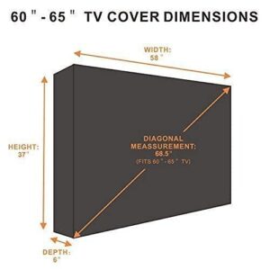 Amazon Outdoor Patio 210D Oxford Cloth Silver-Coated Waterproof And Dustproof TV Cover UV-Resistant Sun Protection