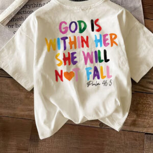 Letter-printed T-shirt Unisex Cotton Crew Neck Loose-fitting