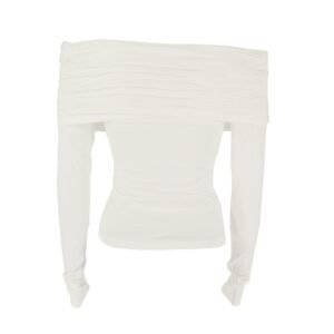 Chic Off-shoulder Slim-fit Versatile Long-sleeve Top