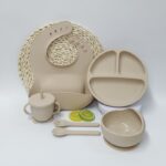 Infant And Toddler Feeding Training Silicone Suction-cup Placemat And Silicone Tableware