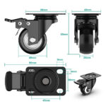 The No. 1 Heavy-duty 1.5-inch Universal Flat Wheel Without Brake And The No. 2 Heavy-duty 1.5-inch Universal Flat Wheel With Brake Are Each Provided In A Separate Set