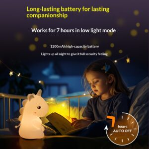 Pat-Pat Silicone Night Light Eye-Care Bedroom Ambiance Table Lamp Childrens Toy Gift
