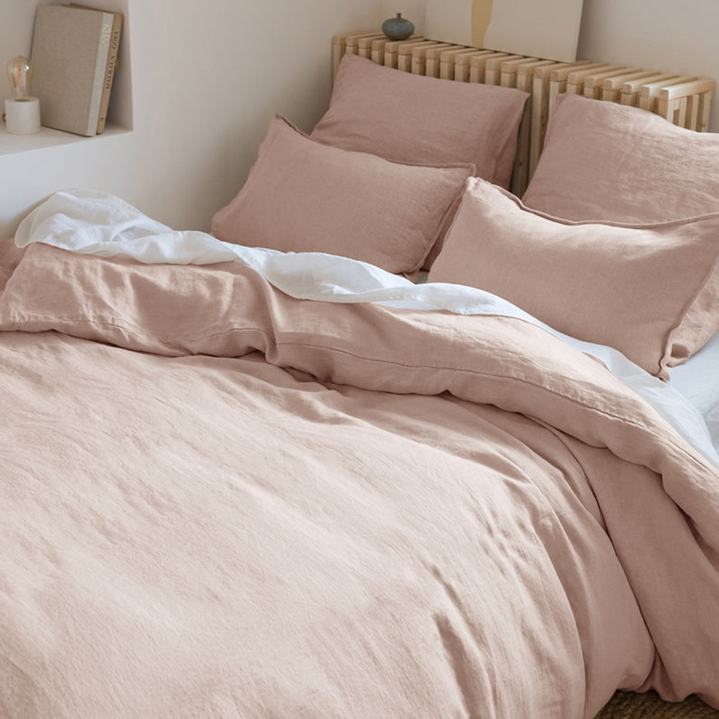 Japanese-style Washed Linen Four-piece Bedding Set Suitable For All Seasons - Image 12