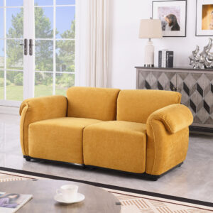 68.5 Length ,Fashionable Modular Sofa,iron Frame,chenille Sofa,yellow,Suitable For Living Room,bedroom