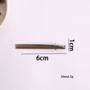 Simple Metal Silver Hair Clip Side-style