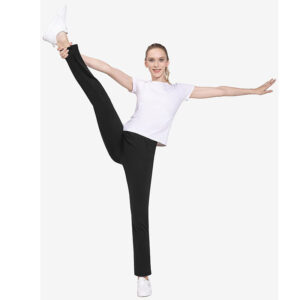 Solid-color Stretch High-waist Slim-fit Yoga Pants