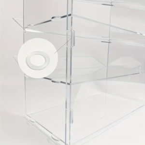 Two-layer Acrylic Baking Display Case, Square Shape, Suitable For Commercial And Residential Kitchens, Dustproof, Scratch-resistant, Easy To Clean, And Perfect For Dessert Display.