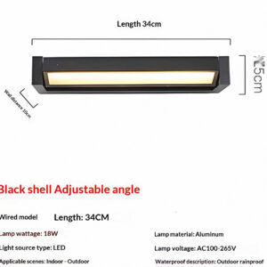 Outdoor Waterproof Wall Lampcourtyard Lamp Rotating Strip