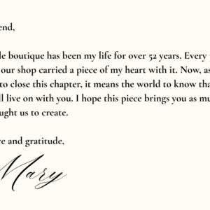 Thank You Card For Mary James