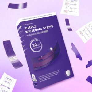 Purple Brightening Teeth Strips For Removing Stains And Plaque Purple Teeth Whitening Strips