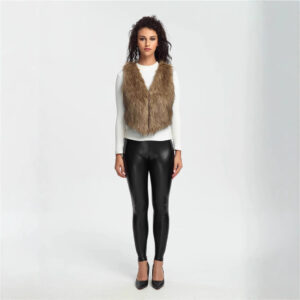 Mink Fur Ultra-short Womens Vestwaistcoat