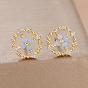 Exquisite Crystal Flower Earrings
