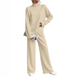 Solid-color T-shirt And Pants Two-piece Set