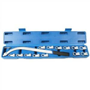 Professional Grade 15-Piece Timing Belt & V-Belt Adjuster Tool Kit | Heavy-Duty Chrome Vanadium Steel | For Tight Spaces & DIY Auto Repair