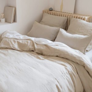 Japanese-style Washed Linen Four-piece Bedding Set Suitable For All Seasons