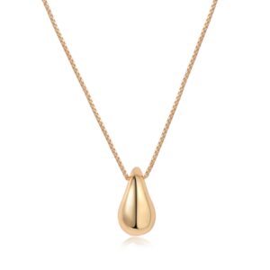Trendy Teardrop Pendant Necklace Minimalist Style