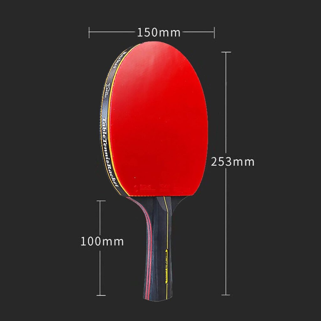 6-Star 7-Ply Genuine Professional Table Tennis Racket, Double Racket, Straight And Penhold Handles, Authentic Carbon Fiber Competition Table Tennis Racket, High Elasticity Set