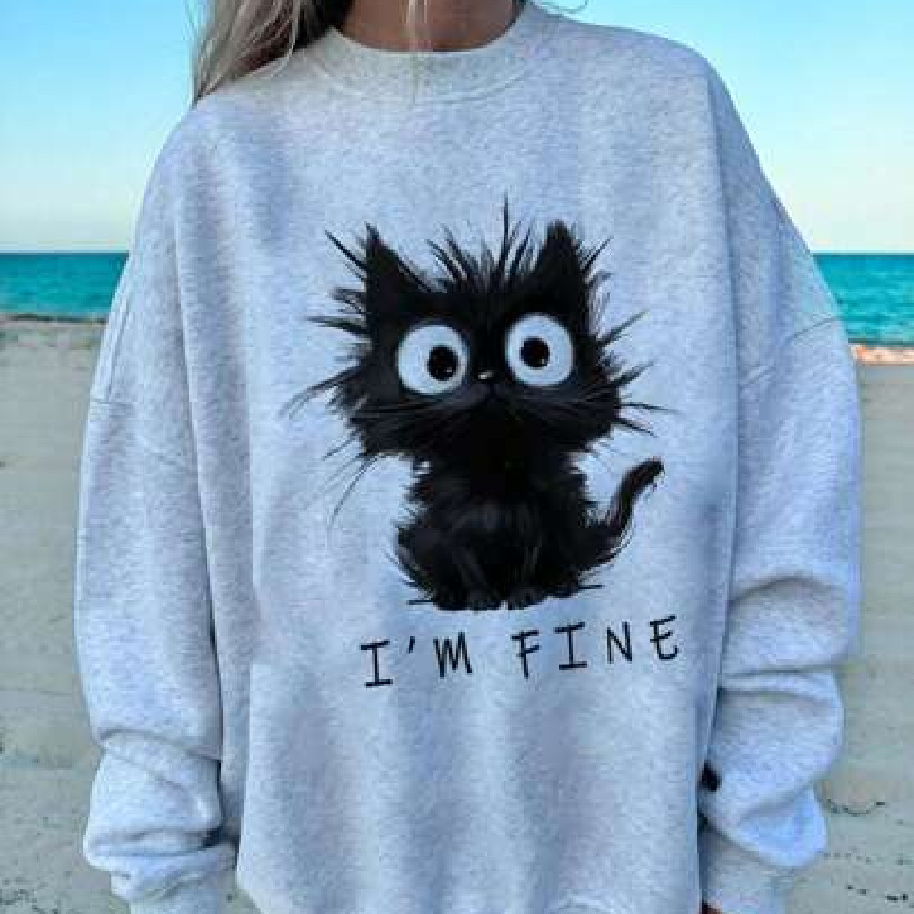 Women's Casual Simple Heart-Printed Loose-Fitting - Image 9