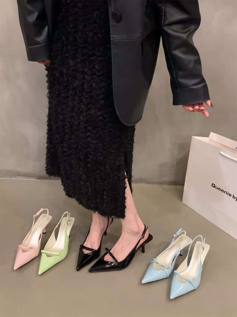 2026 Summer Bow One-Strap Thin Heel Sandals, Sweet Backless Single Shoes, New Arrival