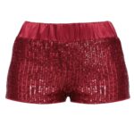 European And American-style Heavy-work Sequined Shorts For Women